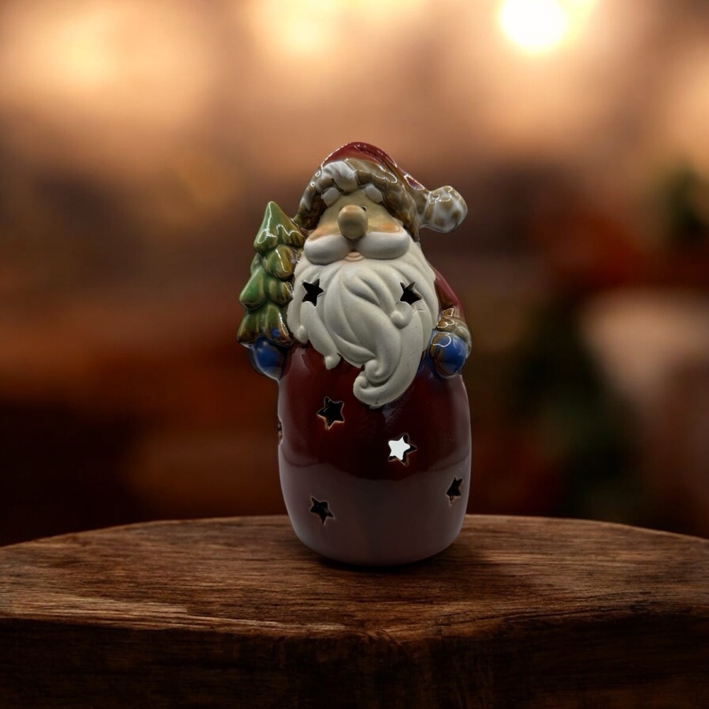 tii Collection Santa Tea Light Candle Holder NEW